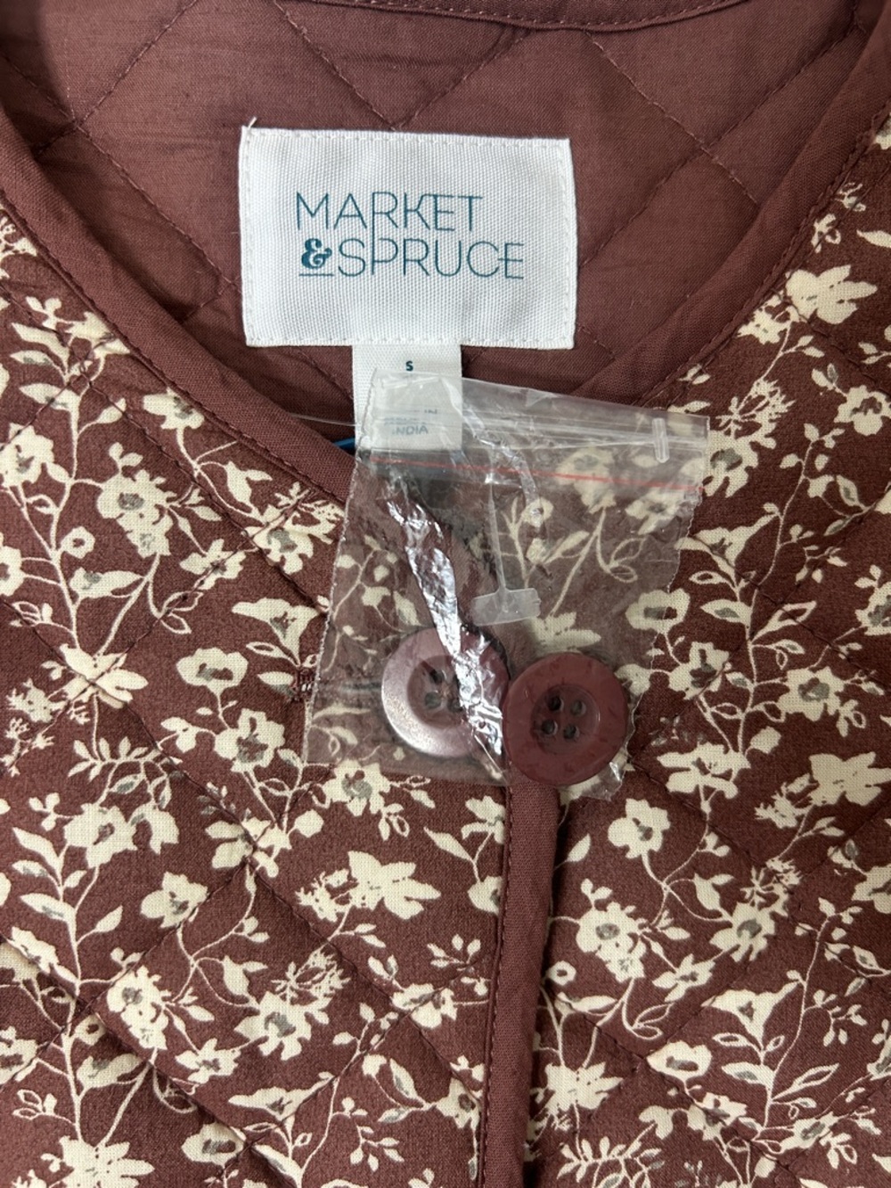 NWT (size S) MARKET & SPRUCE Patterned Quilted Jacket - Picture 9 of 10